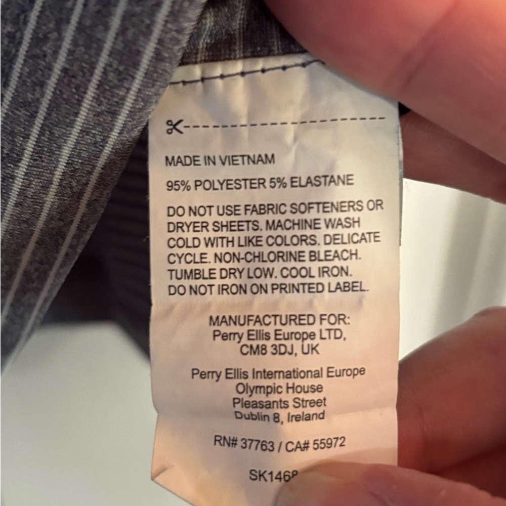 Callaway Heather Blue Striped Polo Shirt, size XL - Picture 4 of 5